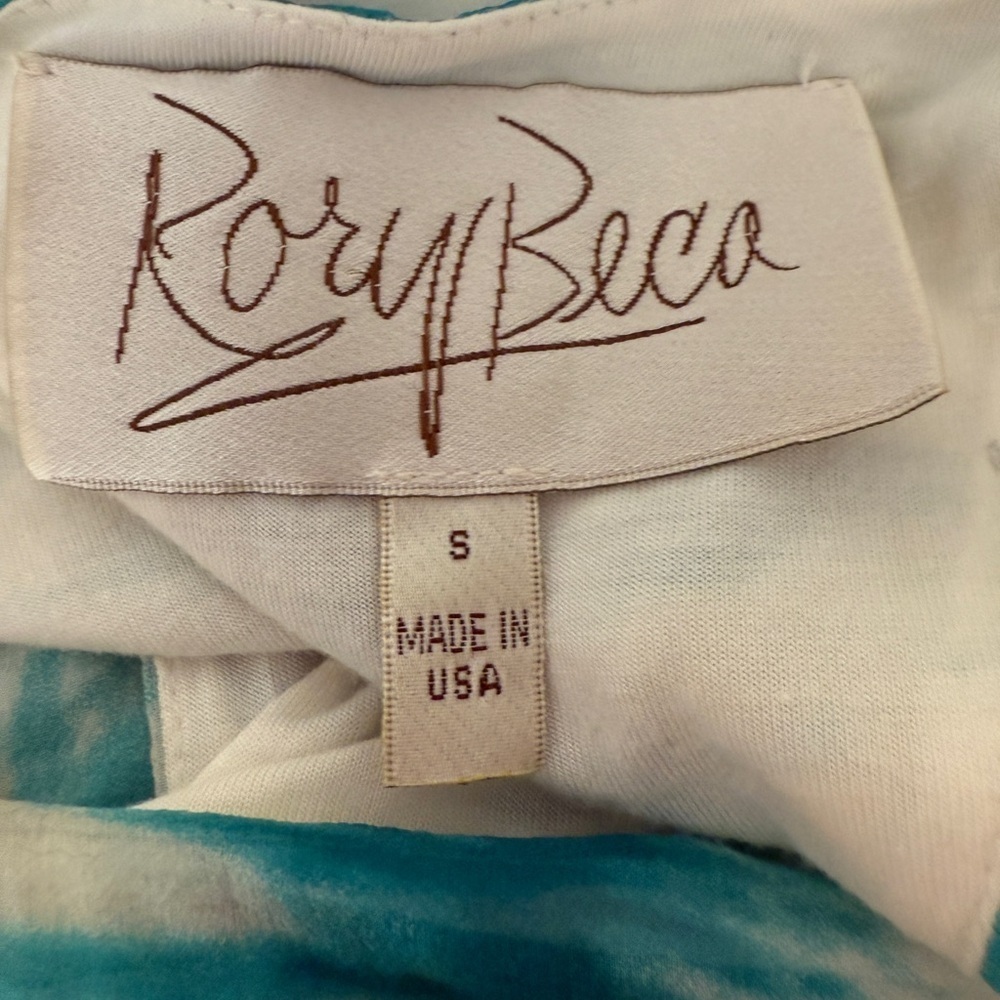 Rory Becca Revolve Ladera Open Back Teal Tie-Dye Long Sleeve Dress Small - Picture 7 of 8